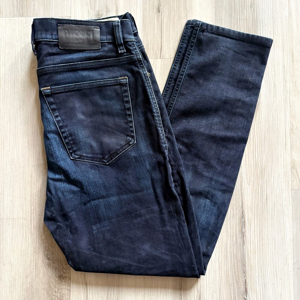 DIESEL D-Vider Carrot Men Jeans W31/L27 Dark Blue Stretch Fit Button-Fly EUC